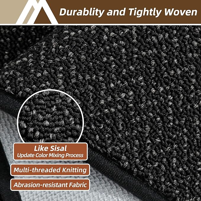COSY HOMEER-Door-Mat 32"x48" Non Slip Absorbent Entryway Rugs Dirt Trapper Doormats Washable Entrance Mats Low Pile Welcome Floor Mat for Front Back Door and Entry Mats,Black