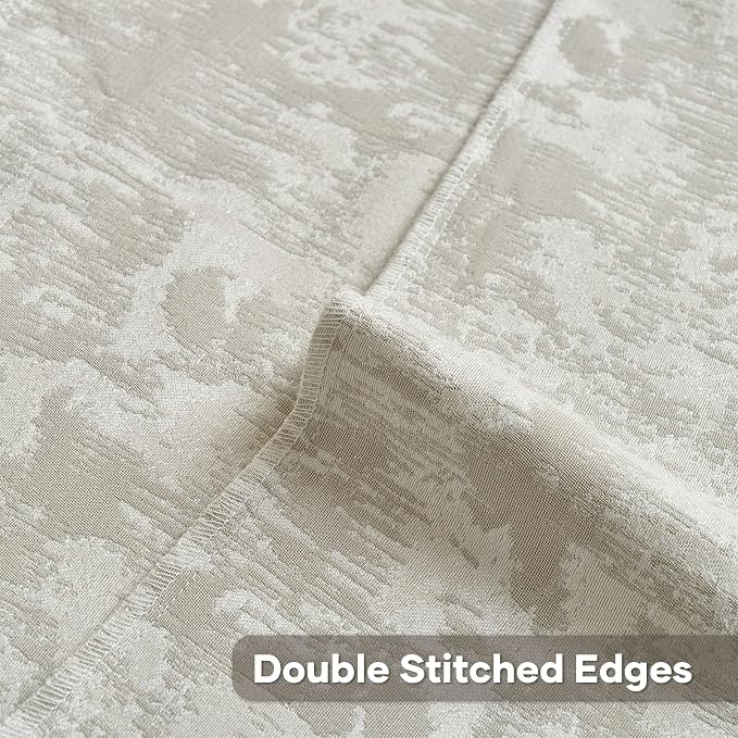 FUTEI Pack of 2 Faux Cashmere Jacquard Throw Pillow Covers 12x20 Inch Soft Marble Pattern Vintage Decorative Pillowcase Modern Farmhouse Accent for Couch Bed Living Room, Beige White