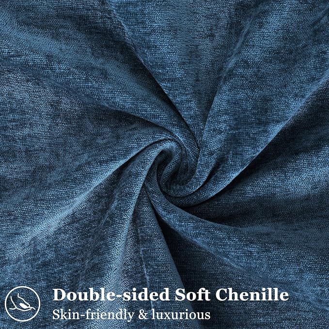 decorUhome Summer Patriotic Coastal Couch Euro Sham Throw Pillow Covers 22x22 Set of 2, Decorative Soft Velvet Chenille Pillow Cases with Elegant Design for Sofa Bed Living Room Home Decor, Poseidon