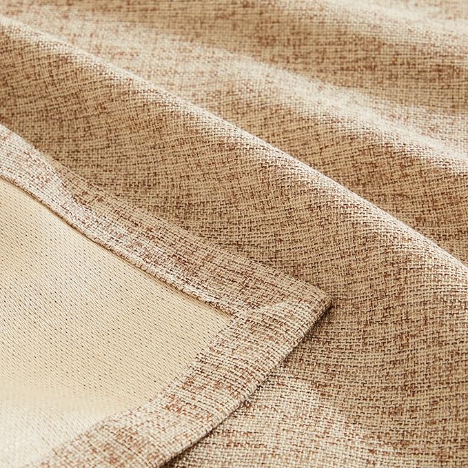 ZeeMart Burlap Style Farmhouse Table Runners 48 Inches Long, Beige Rustic Woven Dining Table Runner for Everyday Use, 14x48 Inches, Oatmeal Beige