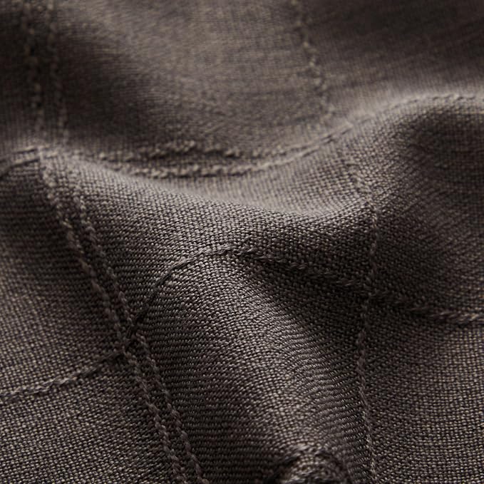 ZeeMart Linen Checked Table Cloth 60x84 Inches (Fit 5ft, Narrow Fit 6ft Rectangle Table), Farmhouse Style Plaid Embroidered Water Resistant Table Cover, Charcoal