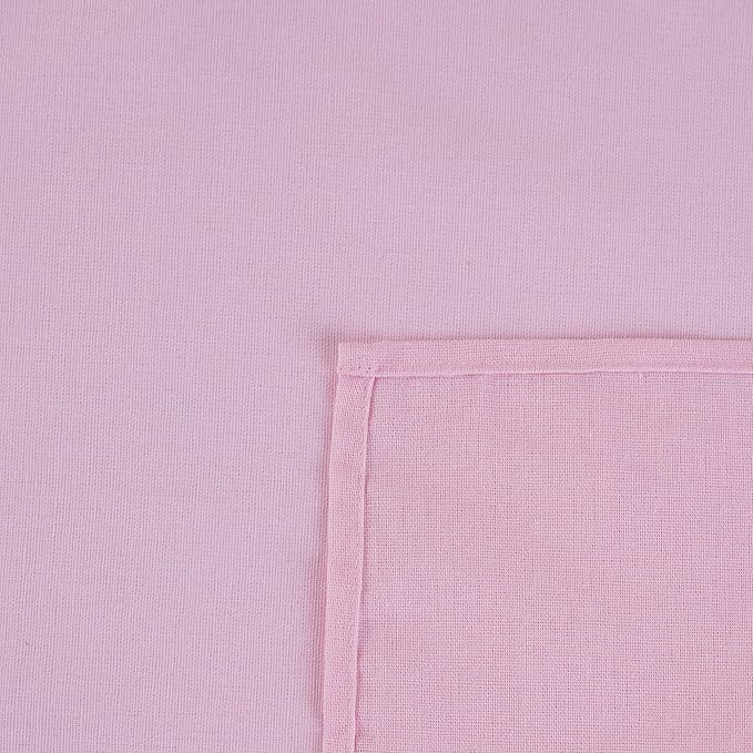 Pink Polyester Linen Blended Thin Dinner Cloth Napkins - Set of 12 (40 x 40 cm) - for Wedding Parties Events & Home Use (Pink)