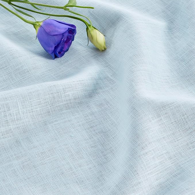 Solino Home Linen Tablecloth 60 x 90 Inch - 100% Pure Linen Ice Water Table Cloth for Rectangle Tables - Fete, Machine Washable Tablecloth for Summer