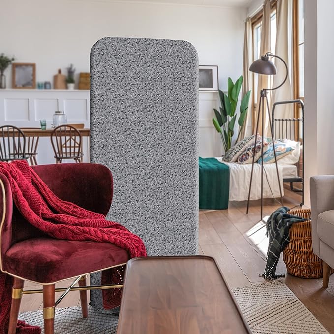 DECOLAB Free Standing Room Dividers, Fabric Room Separation Panels for Bedroom, Dressing Room, Home, Office, Restaurant, Scratch Resistance, 29"x65", Frost