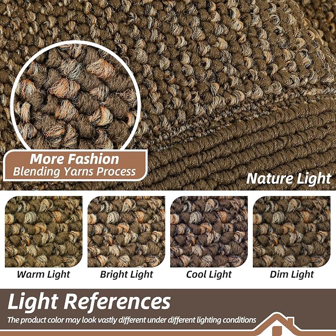 BEQHAUSE Kitchen Rugs and Mats Set of 2 Non-Slip Kitchen Mats for Floor, Absorbent and Stain Resistant Kitchen Runner, Machine Washable Rugs for Kitchen, Laundry & Sink, 20"x32"+20"x48", Brown