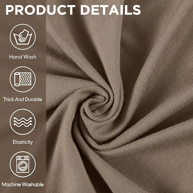 Peryiter 2 Pcs Sofa Covers Couch and Loveseat Covers Set Stretch Sofa Slipcover for Living Room Armchair Furniture Protector, Wrinkle Proof(Camel,Milk Silk)