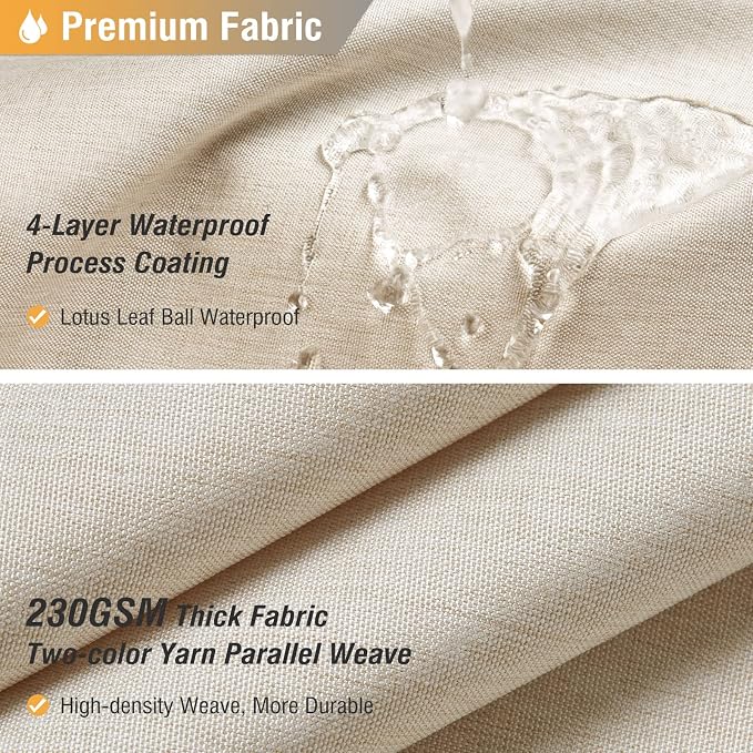 BTTN 54x78 Stall Shower Curtain, 54 Wide Linen Textured Heavy Duty Cloth Shower Curtain Set with 10 Plastic Hooks, Narrow Hotel Luxury Weighted Fabric Shower Curtains for Bathroom, Beige/Cream