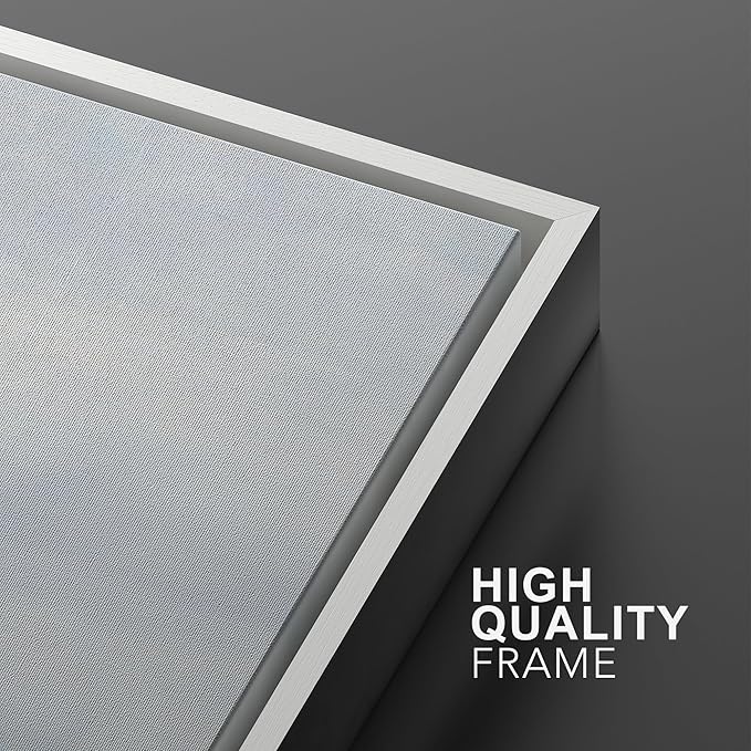 SIGNWIN Framed Canvas Print Wall Art Set Pastel Gray Watercolor Landscape Abstract Shapes Illustrations Minimal Decorative Boho Nordic Relax/Zen for Living Room, Bedroom, Office - 16"x24"x2 White