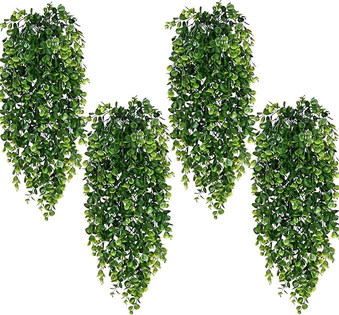 Waipfaru 8Pcs Fake Hanging Plants 2.7ft Fake Plants UV Resistant Fake Vines Artificial Decor for Indoor Outdoor Party Wall Porch Wedding Decoration