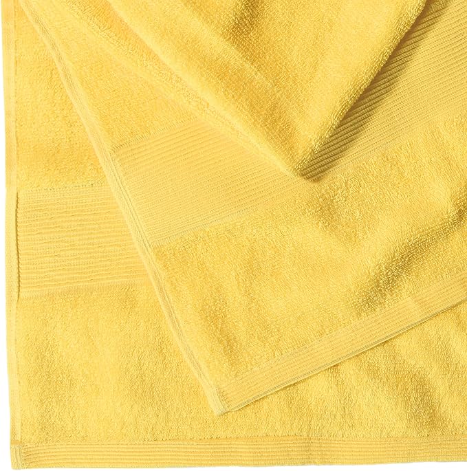 Belizzi Home Premium Cotton Oversized 2 Pack Bath Sheet 35x70-100% Pure Cotton - Ideal for Everyday use - Ultra Soft & Highly Absorbent - Machine Washable - Yellow