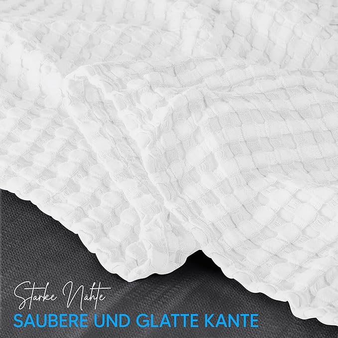 Utopia Bedding 100% Cotton Waffle Weave Blanket Full Size for Bed - Lightweight, Breathable Summer Blankets Soft and Cozy, Gift for Mother’s Day Home Decor (White, 90x84 Inch)