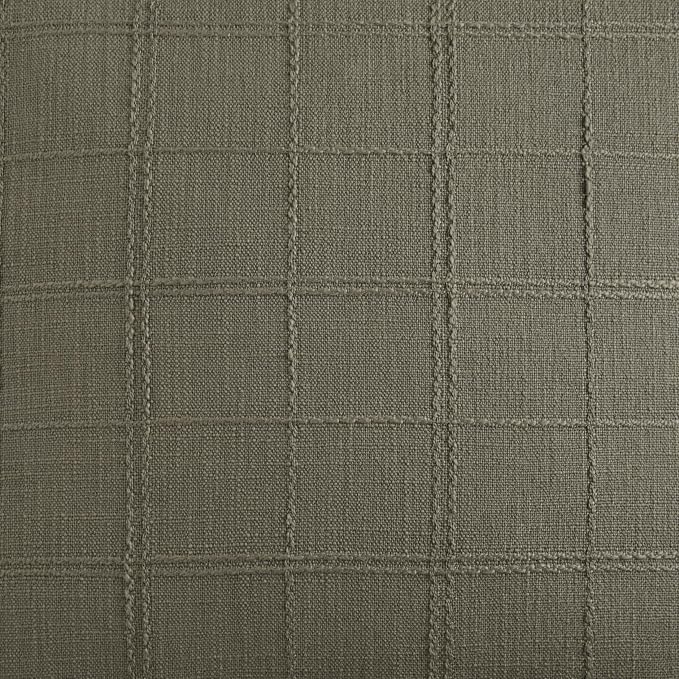 ZeeMart Linen Checked Farmhouse Table Runner, 13x90 Inches Olive | Raised Grid Design, Rich Woven Texture, Linen Blend Table Runners 90 Inches Long, Machine Washable, Boho Home Kitchen Decor
