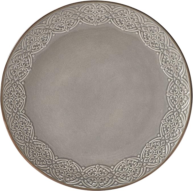 Pfaltzgraff Emma 12 Piece Dinnerware Set, Service For 4, Gray