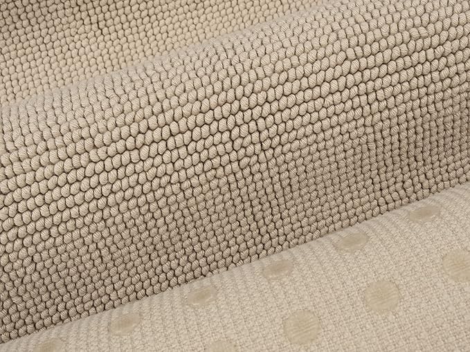 Cotton Paradise 100% Cotton Turkish Bathmat Rug, Soft Absorbent Quick Dry Non Slip, 20x34 Bathmat Rug, Beige