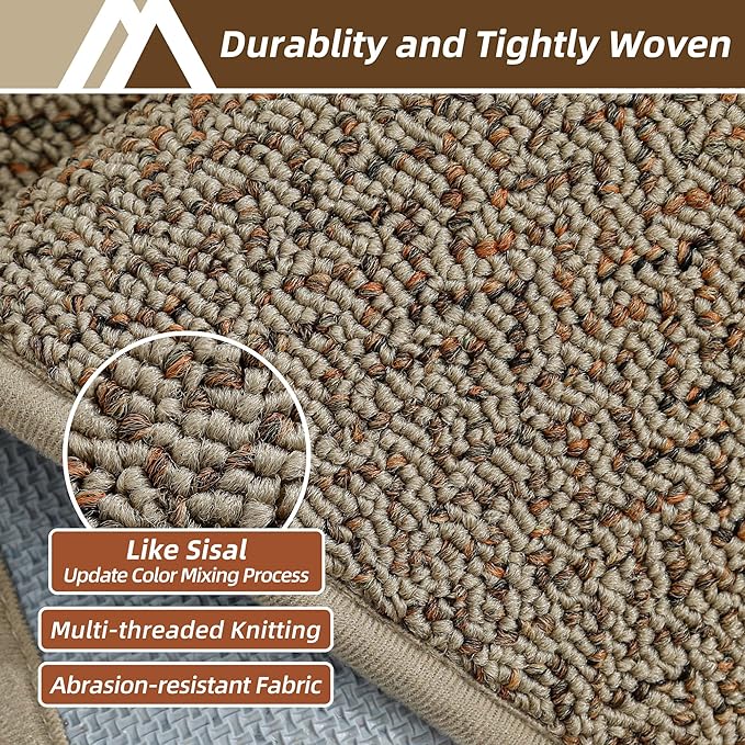 COSY HOMEER Door Mat 20" x 32", Non Slip Absorbent Entryway Rugs, Dirt Trapper Doormats, Washable Entrance Mats, Low Pile Welcome Floor Mat for Front Back Door and Entry Mats,Taupe