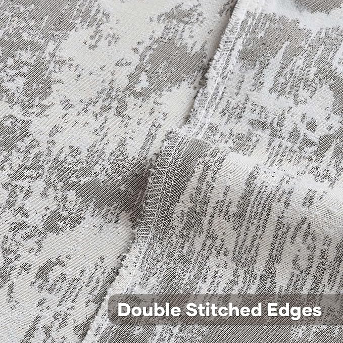FUTEI Pack of 2 Faux Cashmere Jacquard Throw Pillow Covers 22x22 Inch Soft Marble Pattern Vintage Decorative Cushion Case Modern Farmhouse Accent for Couch Bed Living Room, Black White
