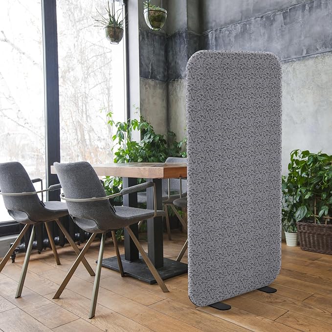 DECOLAB Free Standing Room Dividers, Fabric Room Separation Panels for Bedroom, Dressing Room, Home, Office, Restaurant, Scratch Resistance, 29"x65", Frost