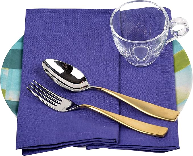Urban Villa Cloth Napkins 100% Cotton Highly Absorbent Washable Durable Reusable Premium Dinner Napkins Ideal for Gifts for Mothers Day Hotel Farmhouse Parties - Multicolor (20" x 20", Set of 12)