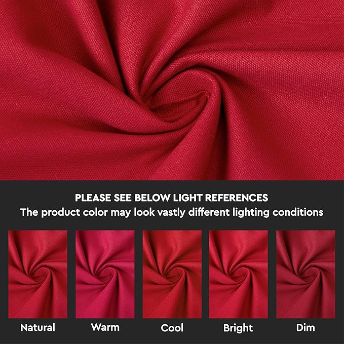 Encasa XO Cocktail Cloth Napkins Set of 12 | Pure Cotton Table Napkin | Size (9"x9") | Deep Red Solid | Machine Washable