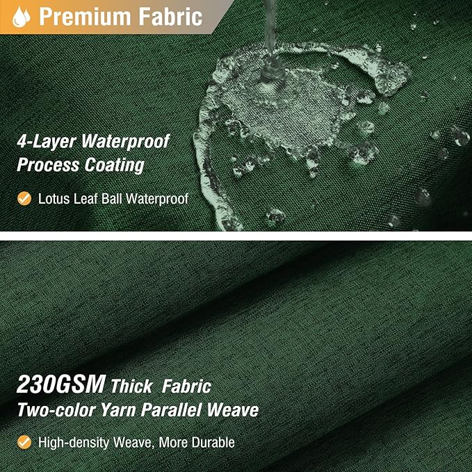 BTTN Stall Fabric Shower Curtain, 54x78 Inch Long Linen Textured Heavy Duty Thick Shower Curtain Set with 10 Plastic Hooks, Hotel Weighted Waterproof Neutral Bath Curtains for Bathroom, Emerald Green