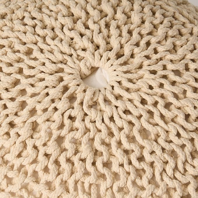 Christopher Knight Home Barwick Pouf, Ivory