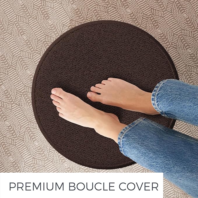 ZICOTO Beautiful Boucle Pouf Ottoman and Foot Rest - Elevate Your Living Room Decor with Lightweight Comfort and Charm - A Modern Foam Stuffed Poof Perfect to Rest Your Feet