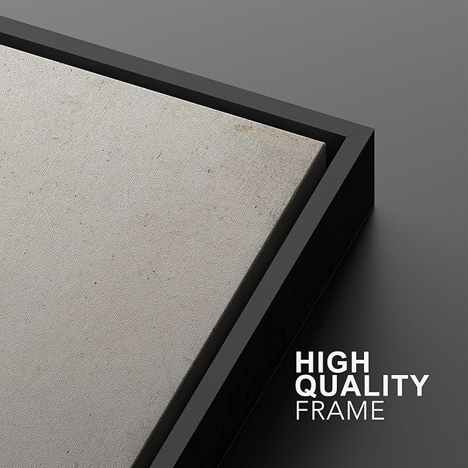 SIGNWIN Framed Canvas Print Wall Art Set Pastel Industrial Grunge Landscape Abstract Shapes Illustrations Minimal Decorative Nordic Relax/Zen for Living Room, Bedroom, Office - 24"x36"x2 Black