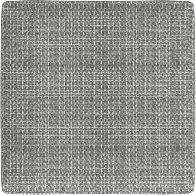 Homepop Home Decor | K7342-F2428 | Classic Square Storage Ottoman with Lift Off Lid- Sage Mini Grid Pattern