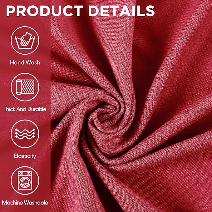 Peryiter 2 Pcs Sofa Covers Couch and Loveseat Covers Set Stretch Sofa Slipcover for Living Room Armchair Furniture Protector, Wrinkle Proof(Christmas Red,Milk Silk)