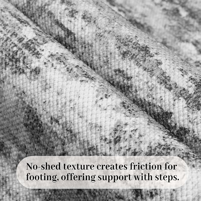 Runners for Hallways Ultra Non-Slip 2x10 Long Runner Rugs Washable Abstract Tear and Stain Resistance No Pile Lightweight Modern Rug Runners for Entryway, Kitchen, Walkway, Entrance, Gray