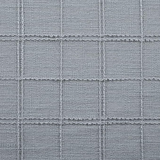 ZeeMart Linen Checked Farmhouse Table Runner, 13x60 Inches Chambray | Raised Grid Design, Rich Woven Texture, Linen Blend Table Runners 60 Inches Long, Machine Washable, Boho Home Kitchen Decor