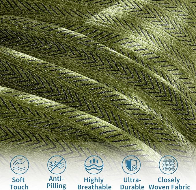 Chenille Couch Cover for Sofa Non Slip Cover Washable Pet Scratch Couch Covers Tassel Sofa Slipcover for 3 Cushion Couch Furniture Protector Blanket for Living Room,Yellow Green 91"x150"