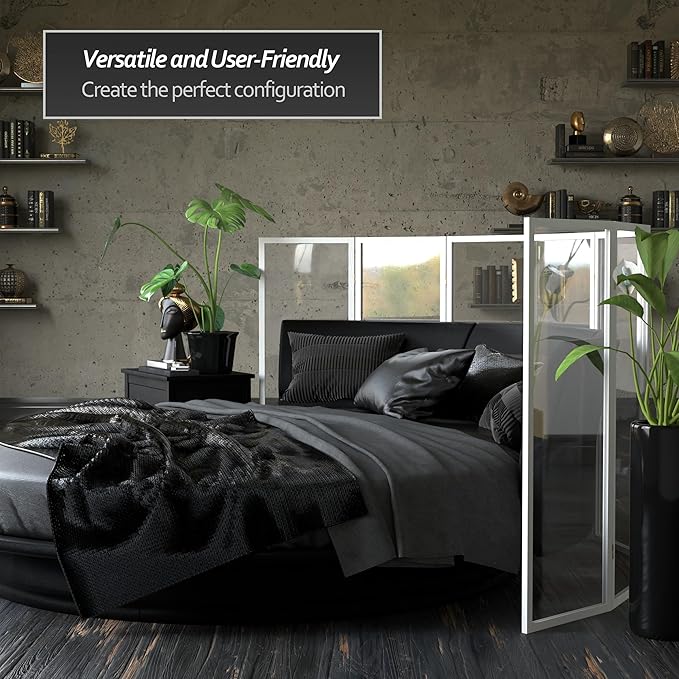 4 ft. Short Clear Plastic Partition White 4 Panel