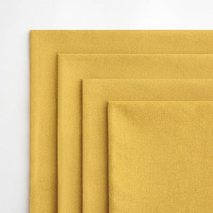 MIULEE Pack of 4 Decorative Outdoor Throw Pillow Covers Linen Waterproof Pillow Covers Summer Farmhouse Cushion Cases for Patio Garden Tent Balcony Couch Sofa 16x16 Inch Yellow