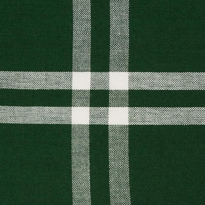 DII Pre de Provence French Stripe Dining Table Collection Farmhouse Style Tablecloth, 52x52 Inches, Balsam Green