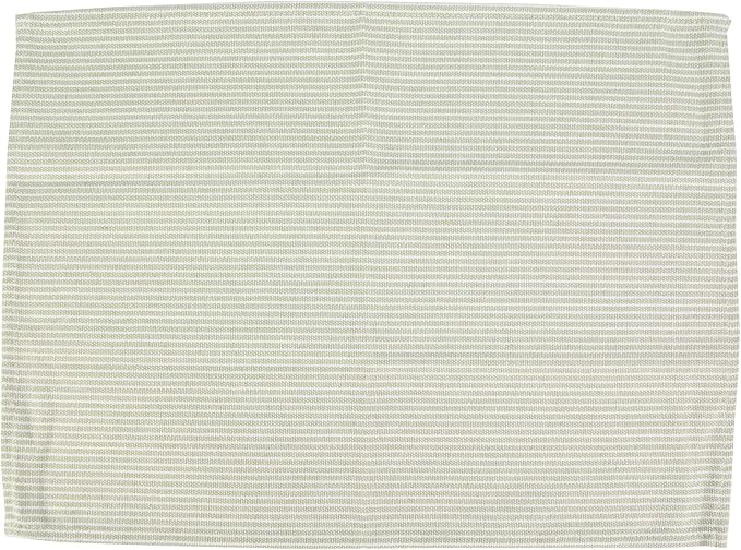Narrow Striped Cotton Linen Blended Dinner Cloth Napkins - Set of 12 (40 x 30 cm) - for Events & Home Use (Green)