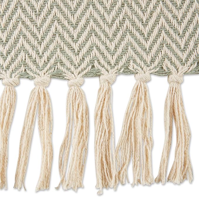 DII Chevron Throw Collection Handloomed Cotton, 50x60, Artichoke