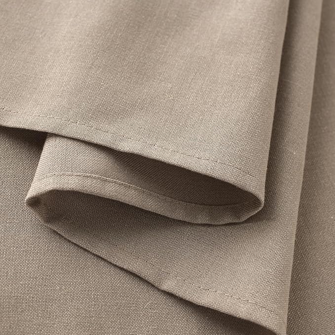 Khaki Textured Linen Rectangle Table Cloth Burlap Tan Fabric Tablecloth Rectangular Dining Table Cover Kitchen Decorations Boho Farmhouse Linen Tablecloths for Rectangle Tables 60x90 Inch