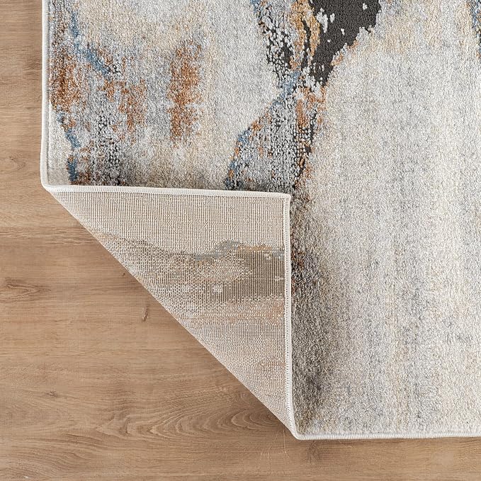 Rugshop Contemporary Gray Striated Area Rug Durable, Kid & Pet Friendly 2' 3" x 6' Runner Ideal for Hallway, Kitchen, Entryway, or Behind the Sofa