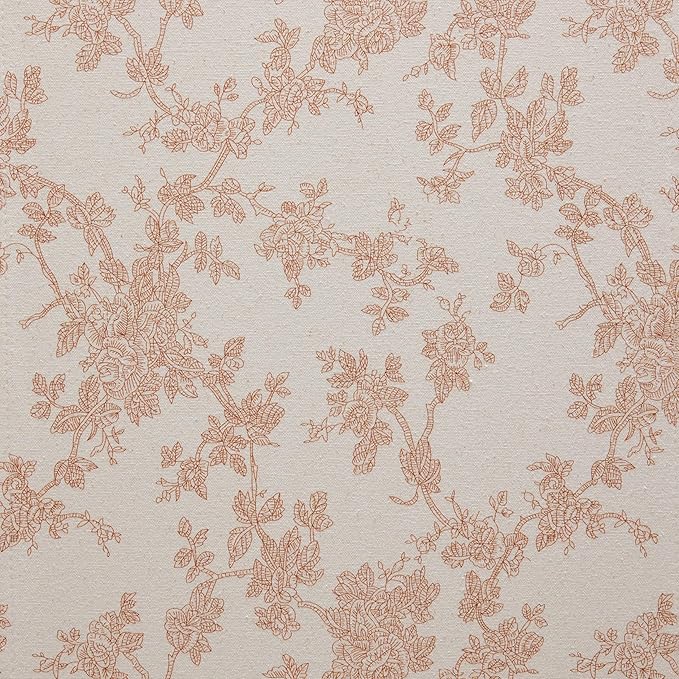 100% Cotton French Pastoral Table Runners, 13x48 Inch Taupe Farmhouse Table Runners 48 Inches Long, Vintage Flowers Print Home Decors