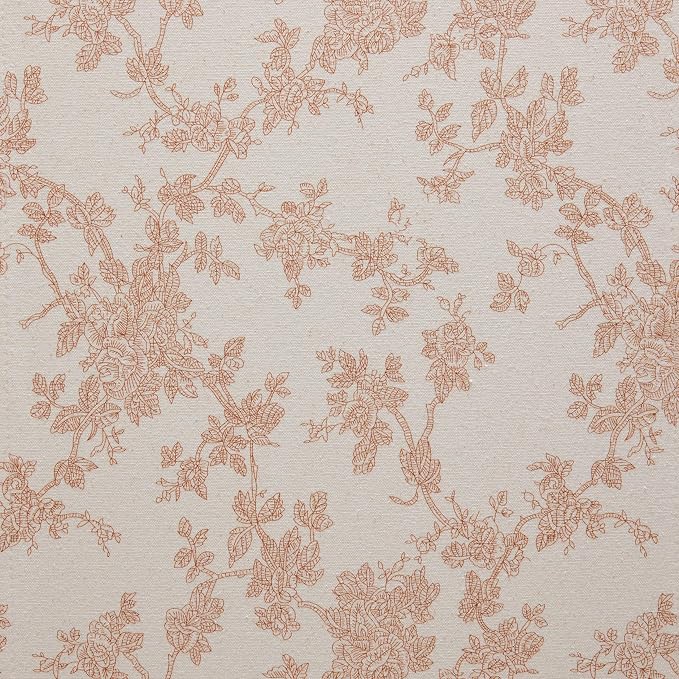 100% Cotton French Pastoral Table Runners, 13x36Inch Taupe Farmhouse Table Runners 36 Inches Long, Vintage Flowers Print Home Decors