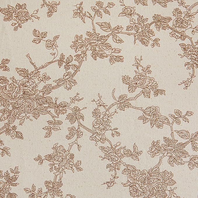 100% Cotton French Pastoral Table Runners, 13x48 Inch Brown Farmhouse Table Runners 48 Inches Long, Vintage Flowers Print Home Decors