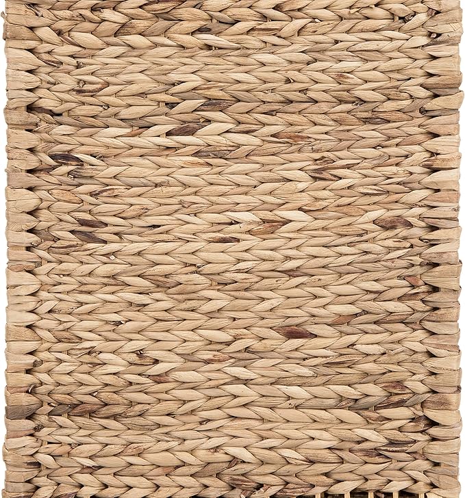 MyGift Handwoven Seagrass 3 Panel Room Divider Screen with Wood Frame, 6FT Folding Partition Room Divider, Brown 57.25''W x 70''H