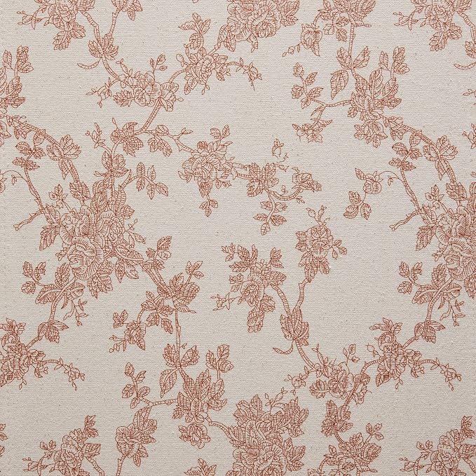100% Cotton French Pastoral Table Runners, 13x108 Inch Terracota Farmhouse Table Runners 108 Inches Long, Vintage Flowers Print Home Decors
