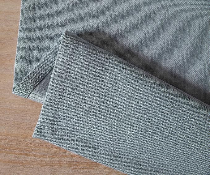 ZeeMart Burlap Style Farmhouse Table Runners 36 Inches Long, Dusty Blue Rustic Woven Dining Table Runner for Everyday Use, 14x36 Inches, Light Dusty Blue