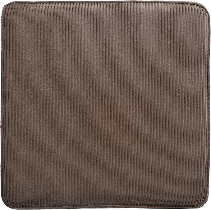 Christopher Knight Home Kyle Corduroy Woven Upholstery Square Ottoman, Living Room Sofa Ottoman with Wood Frame, Comfy Seating Experience with Dense Foam Padding, Non-Marking Foot Caps, Brown