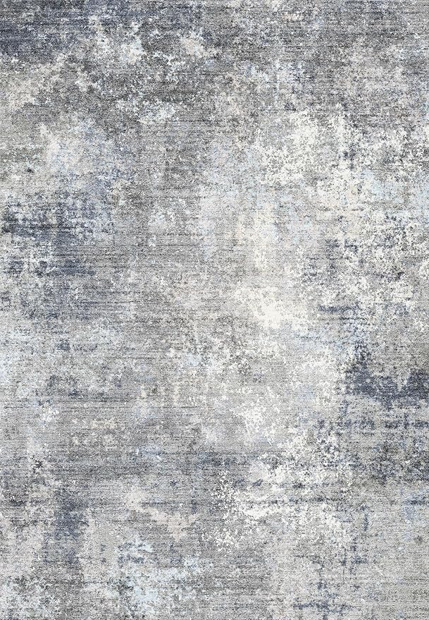 9x10 Area Rug for Living Room – Washable Non-Slip Soft Carpet for Bedroom Dining Room,Modern Neutral Abstract Low Pile Stain-Resistant Large Rug(Blue Grey, 9x10)