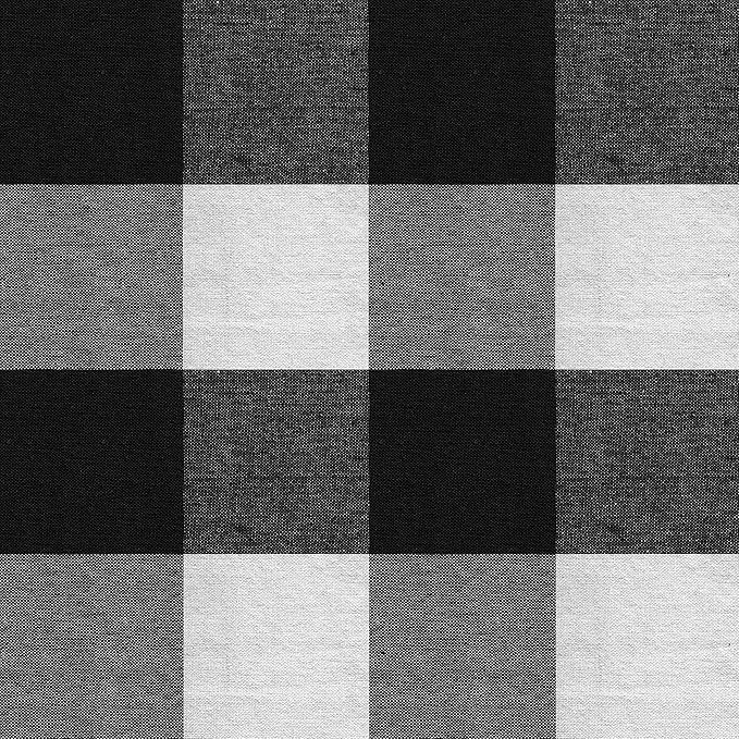 Encasa XO Cotton Cloth Napkins Set of 12, 17"x17" | Washable & Reusable Dinner Napkins Buffalo Black Checks Table Napkins for Farmhouse, Wedding, Holiday, Party & Everyday Dining